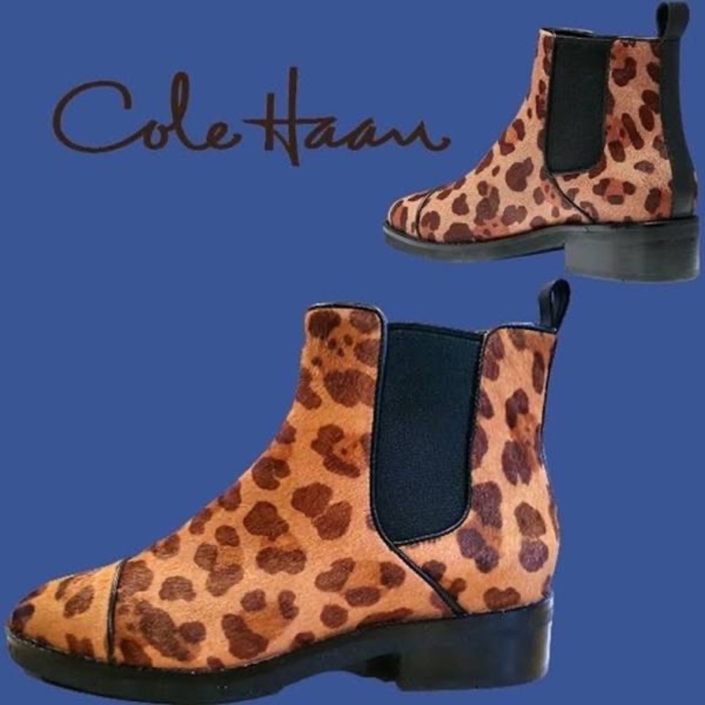 Cole Haan Women's Shoes Mara Grand Chls Calf Hair Closed Toe Ankle Boots Size 6 - Picture 1 of 6